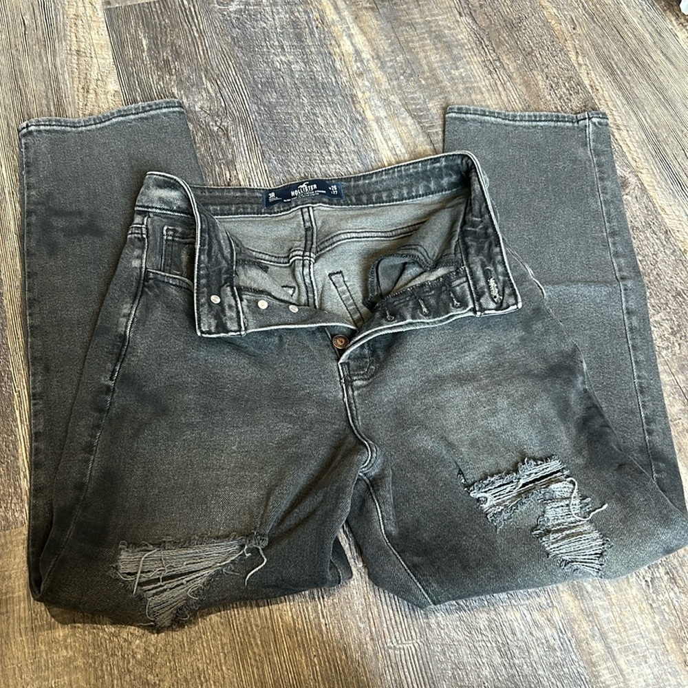 Hollister ultra high rise button up distressed Jeans - Size 26x27